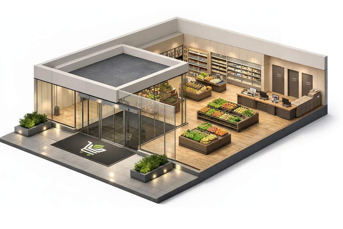 Zone Defense System - Modern Grocery Store